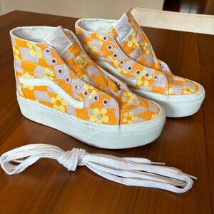 Vans Flower Power Platform High Tops Women's size 8